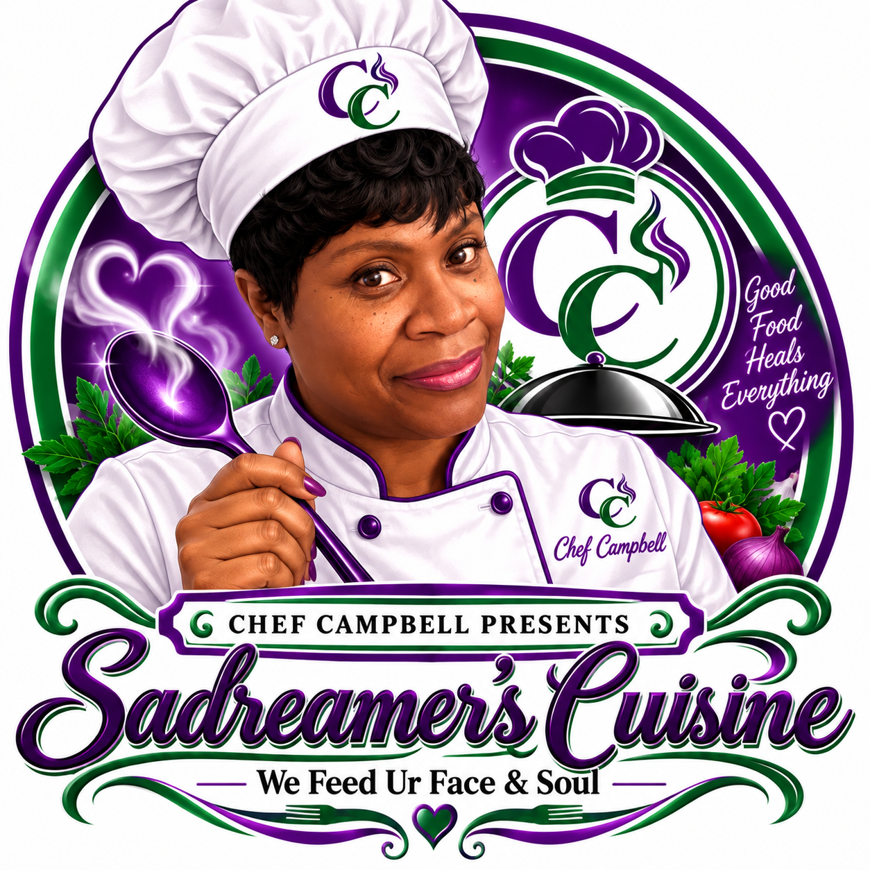 Chef Campbell Presents Sadreamer’s Cuisine logo